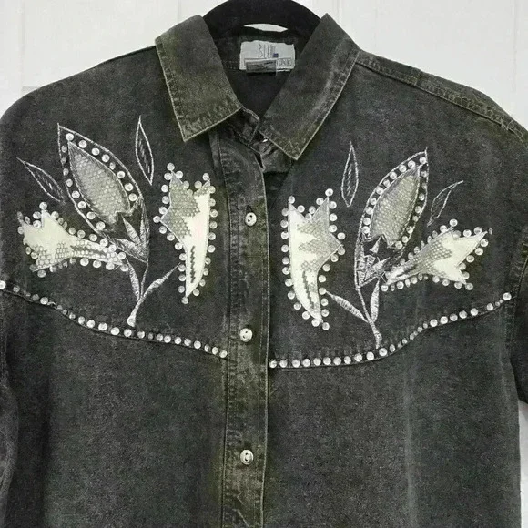 Blue Sapphire Denim Parkay Design M/L - Picture 2 of 3